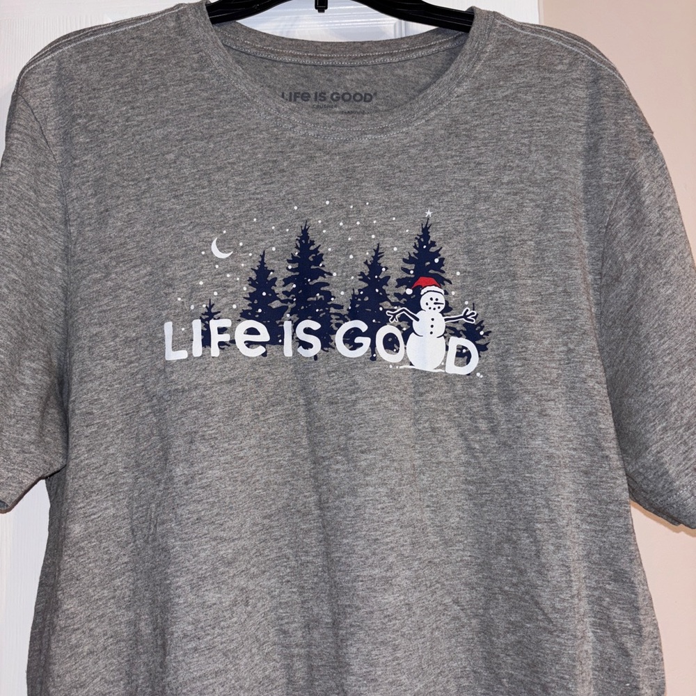 Life Is Good Snowman Shirt